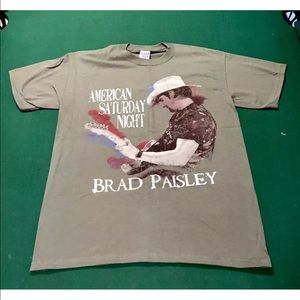 Brad Paisley American  Tour T-Shirt Adult M Green